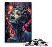 Rompecabezas de Madera de 1000 Piezas para Adultos con temática de Terror psicodélico Colorido difícil y desafiante 1000 Piezas (75 x 50 cm)