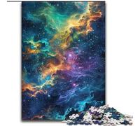 Rompecabezas de Madera de 1000 Piezas para Adultos, diseño cósmico Colorido, Ideal para Adolescentes, 50x75cm, Ideal para Jugar en Familia