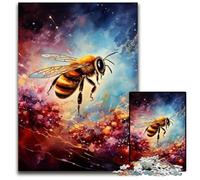 Rompecabezas de Madera de 1000 Piezas para Adultos, diseño de Abejas galácticas, Ideal para Actividades Familiares, decoración del hogar, Regalo navideño, 50x75cm/19,68x29,52 Pulgadas