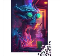 Rompecabezas de Madera de 1000 Piezas para Adultos, diseño de Abuelo, Ciencia ficción, psicodélico, Juego Educativo, Juguete de desafío, 1000 Piezas (75 x 50 cm)