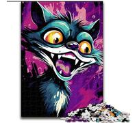 Rompecabezas de Madera de 1000 Piezas para Adultos, diseño de Ardilla de Dibujos Animados, Ideal como decoración o Regalo de cumpleaños, 50x75cm, Ideal para familias y cumpleaños