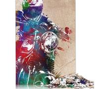 Rompecabezas de Madera de 1000 Piezas para Adultos, diseño de Arte Creativo de Deportes de Motor, 5 Piezas, Rectangular, Juego de desafío para ejercitar el Cerebro(75 x 50 cm)