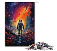 Rompecabezas de Madera de 1000 Piezas para Adultos diseño de Astronauta Aventurero para niños a Partir de 12 años decoración del hogar (38 x 26 cm)