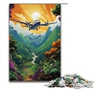 Rompecabezas de Madera de 1000 Piezas para Adultos diseño de avión para niños a Partir de 12 años decoración del hogar (38 x 26 cm)