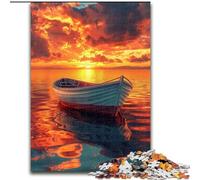 Rompecabezas de Madera de 1000 Piezas para Adultos, diseño de Barco en el mar, Ideal como decoración o Regalo de cumpleaños, 50x75cm, Ideal para Juegos interactivos Familiares