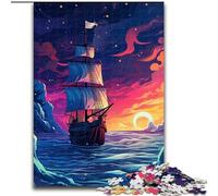 Rompecabezas de Madera de 1000 Piezas para Adultos,diseño de Barcos de Colores,Ideal para Decorar el hogar o la Oficina, 50x75cm,Ideal para Juegos interactivos Familiares