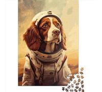 Rompecabezas de Madera de 1000 Piezas para Adultos, diseño de Brittany Spaniel, Rompecabezas de Mars para niños, Juegos Familiares, 1000 Piezas (75x50cm)