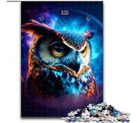 Rompecabezas de Madera de 1000 Piezas para Adultos, diseño de búho, Ideal como decoración o Regalo de cumpleaños, 50x75cm, Ideal para Juegos interactivos Familiares
