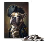 Rompecabezas de Madera de 1000 Piezas para Adultos diseño de Bulldog francés y napoleón Juguetes educativos para la Familia 75x50cm