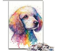 Rompecabezas de Madera de 1000 Piezas para Adultos, diseño de caniche, Ideal para Decorar el hogar o la Oficina, 50x75cm, Ideal para Juegos interactivos Familiares