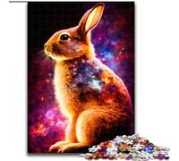 Rompecabezas de Madera de 1000 Piezas para Adultos, diseño de Conejo Regalo Divertido y Actividad para el hogar 50x75cm Fiesta de cumpleaños para Hombres y Mujeres
