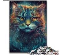 Rompecabezas de Madera de 1000 Piezas para Adultos, diseño de Gato Persa, decoración del hogar 50x75cm, Ideal para Fiestas de cumpleaños para Hombres y Mujeres