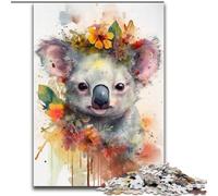 Rompecabezas de Madera de 1000 Piezas para Adultos, diseño de Koala bebé, Ideal para Decorar el hogar o la Oficina, 50x75cm, Ideal para Juegos interactivos Familiares