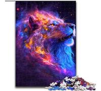 Rompecabezas de Madera de 1000 Piezas para Adultos, diseño de león y Galaxia, tamaño 50x75cm, Ideal para el Cerebro y para Relajarse en la adolescencia.