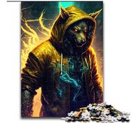 Rompecabezas de Madera de 1000 Piezas para Adultos,diseño de Lobo Callejero Ideal como decoración o Regalo de cumpleaños 50x75cm Manualidad Divertida para la Familia cumpleaños