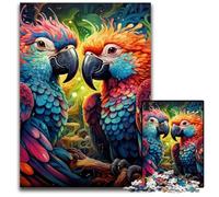 Rompecabezas de Madera de 1000 Piezas para Adultos, diseño de Loros Coloridos, 50x75cm/19,68x29,52 Pulgadas.