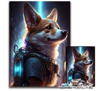 Rompecabezas de Madera de 1000 Piezas para Adultos, diseño de Perro Corgi, Ideal para Jugar en Familia y Regalar a Tus Hijos 50x75cm (19,68x29,52 Pulgadas)