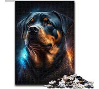 Rompecabezas de Madera de 1000 Piezas para Adultos, diseño de Perro Rottweiler Regalo Divertido y Actividad para el hogar, 50x75cm, Ideal para Fiestas de cumpleaños para Hombres y Mujeres