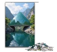 Rompecabezas de Madera de 1000 Piezas para Adultos diseño de Puente de Cristal 1000 Piezas (38 x 26 cm)
