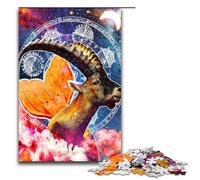 Rompecabezas de Madera de 1000 Piezas para Adultos diseño del Zodiaco Capricornio Juego Educativo Juguete de desafío (75 x 50 cm)