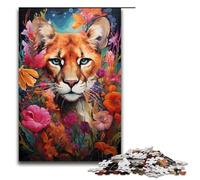 Rompecabezas de Madera de 1000 Piezas para Adultos diseño Floral psicodélico Colorido Juguetes educativos Juegos Familiares 75 x 50 cm