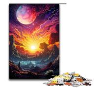 Rompecabezas de Madera de 1000 Piezas para Adultos diseño psicodélico de fantasía Espacial para niños a Partir de 14 años Juguetes educativos (tamaño 75 x 50 cm)