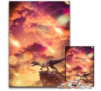 Rompecabezas de Madera de 1000 Piezas para Adultos El Fin del apocalipsis de los Dinosaurios Navidad Halloween Pascua Año Nuevo 1000 Piezas (75 x 50 cm)