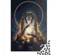 Rompecabezas de Madera de 1000 Piezas para Adultos, Guardián del Alma del León, Amigos y Familiares (75 x 50 cm).