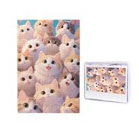 Rompecabezas de madera de 1000 piezas para adultos, rompecabezas difícil personalizado, lindo gato, divertido rompecabezas de madera, decoración moderna del hogar, arte de pared, regalo único (29.5 x