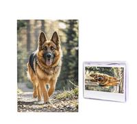 Rompecabezas de madera de 1000 piezas para adultos, rompecabezas difícil y personalizado con imagen de perro pastor alemán, divertido rompecabezas de madera, decoración moderna del hogar, arte de