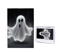 Rompecabezas de madera de 1000 piezas para adultos, rompecabezas difíciles, personalizados, rompecabezas de madera divertido negro y fantasma de Halloween, decoración moderna del hogar, arte de pared