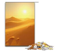 Rompecabezas de Madera de 1000 Piezas para Adultos Un Rayo de Sol tiñó Las Dunas de Arena de Color Miel 1000 Piezas (38 x 26 cm)