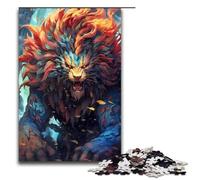 Rompecabezas de Madera de 1000 Piezas para Adultos y niños de Jigsaw All Mighty Lion God para Adultos, 1000 Piezas
