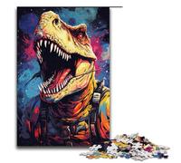 Rompecabezas de Madera de 1000 Piezas para Adultos y niños de Jigsaw Angry Dinosaur. 1000 Piezas (38 x 26 cm).
