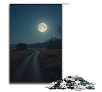 Rompecabezas de Madera de 1000 Piezas para Adultos y niños de Jigsaw Scenery Under The Moon (38 x 26 cm)