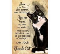 Rompecabezas de madera de 1000 piezas "Soy tu amigo", diseño de gato esmoquin, ideal para decorar el hogar y crear un divertido juego educativo.