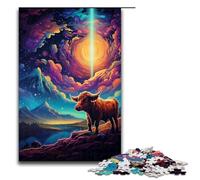 Rompecabezas de Madera de 1000 Piezas Symphony Cow para Adultos para niños a Partir de 14 años Juguetes educativos 75 x 50 cm