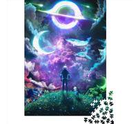 Rompecabezas de Madera de 1000 Piezas The Neon Dream para Adultos, Adolescentes y Juegos Familiares 1000 Piezas (75x50cm).