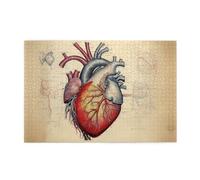 Rompecabezas de madera de 1000 piezas WZYWHJ de anatomía humana con patrón de corazón para adultos y niños, perfecto para diversión familiar, alivio del estrés