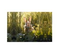 Rompecabezas de madera de 1000 piezas WZYWHJ Little Rabbit in the Grass impreso para adultos y niños, perfecto para diversión familiar, alivio del estrés