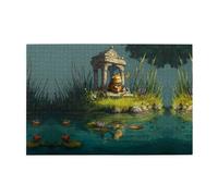 Rompecabezas de madera de 1000 piezas WZYWHJ Little Tiger in the Pavilion impreso para adultos y niños, perfecto para diversión familiar, alivio del estrés