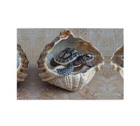 Rompecabezas de madera de 1000 piezas WZYWHJ Little Turtle in the Conch impreso para adultos y niños, perfecto para diversión familiar, alivio del estrés
