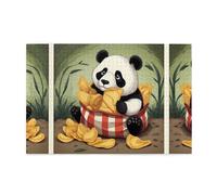 Rompecabezas de madera de 1000 piezas WZYWHJ Panda en una bolsa de patatas fritas impreso para adultos y niños, perfecto para diversión familiar, alivio del estrés