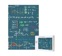 Rompecabezas de Madera de 300 Piezas con fórmulas matemáticas Impresas y Caja de Embalaje para Adultos.