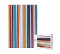 Rompecabezas de madera de 300 piezas con rayas multicolores para diversión familiar y para adultos.