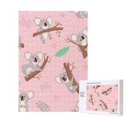 Rompecabezas de madera de 300 piezas de koala australiano, un animal salvaje y adorable para la diversión familiar de adultos.