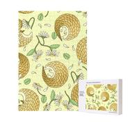 Rompecabezas de madera de 300 piezas "Pangolines y margaritas" para adultos y familias.