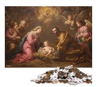 Rompecabezas de Madera de 300 Piezas para Adultos, con Escena de la Sagrada Familia, Juego Educativo, 300 Piezas (40 x 28 cm)