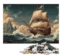 Rompecabezas de Madera de 300 Piezas Sea Voyage Adventure, Ideal para Adultos y Adolescentes a Partir de 12 años, (40 x 28 cm).