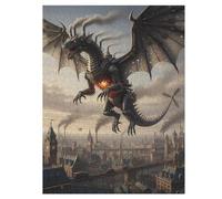 Rompecabezas de madera de 35/70/120/200/300/500/1000 piezas para adultos, rompecabezas vertical de arte de dragón de tren de vapor, madera de álamo de alta calidad con partición de letras, decoración